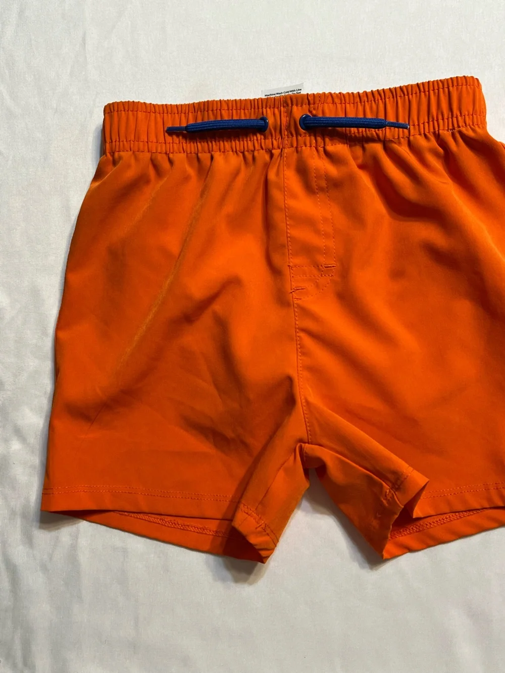 wonder nation Orange Boys Swim Trunks with Blue Drawstring